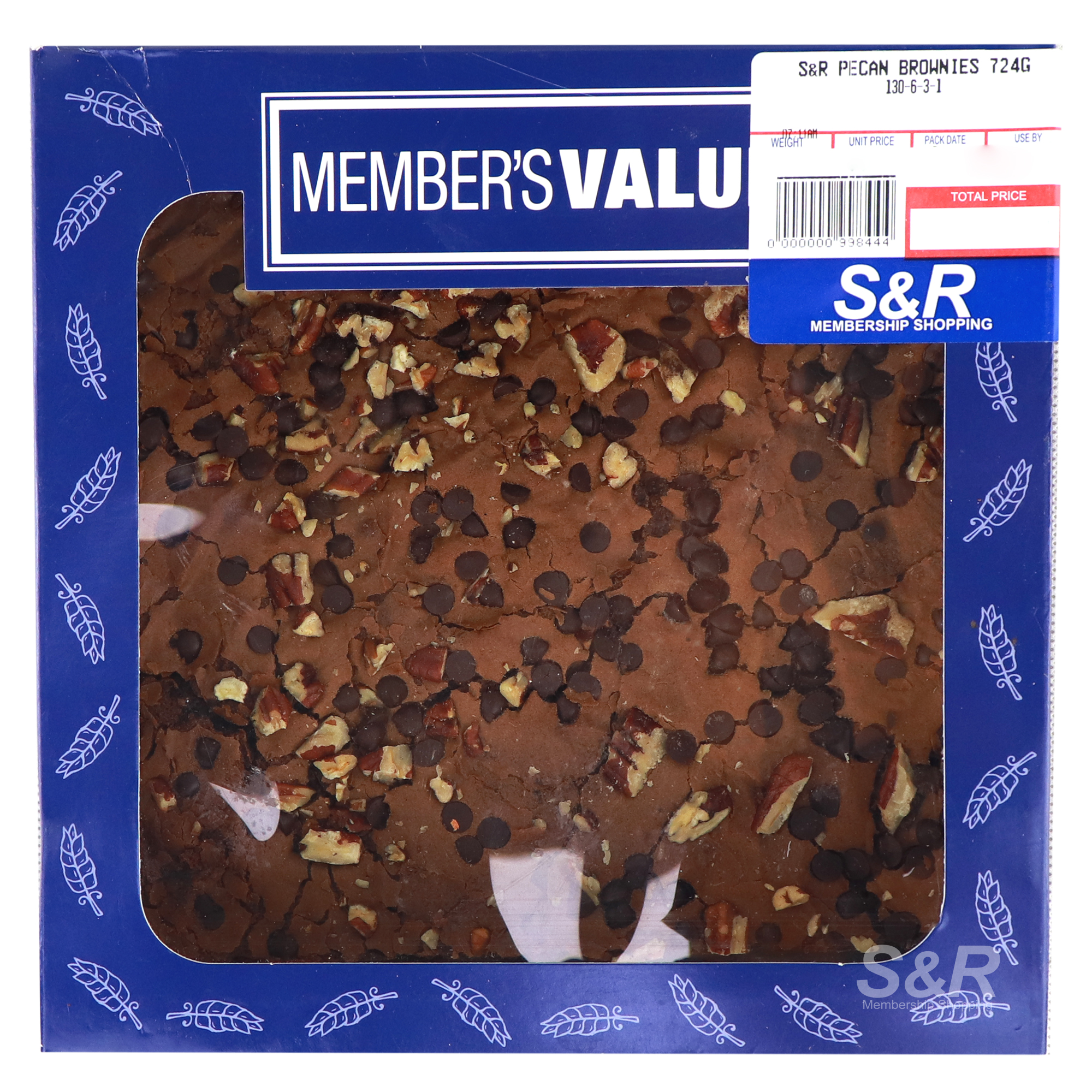 Member's Value Pecan Brownies Bar 724g